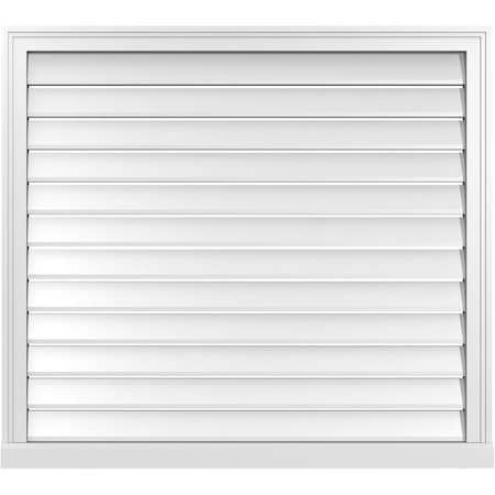 Ekena Millwork Vertical Surface Mount PVC Gable Vent: Functional, w/ 2"W x 2"P Brickmould Sill Frame, 40"W x 36"H GVPVE40X3603SF
